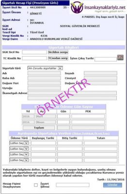 sigortalı hesap fişi düzenleme resimli anlatım 2 - insankaynaklariyiz.net